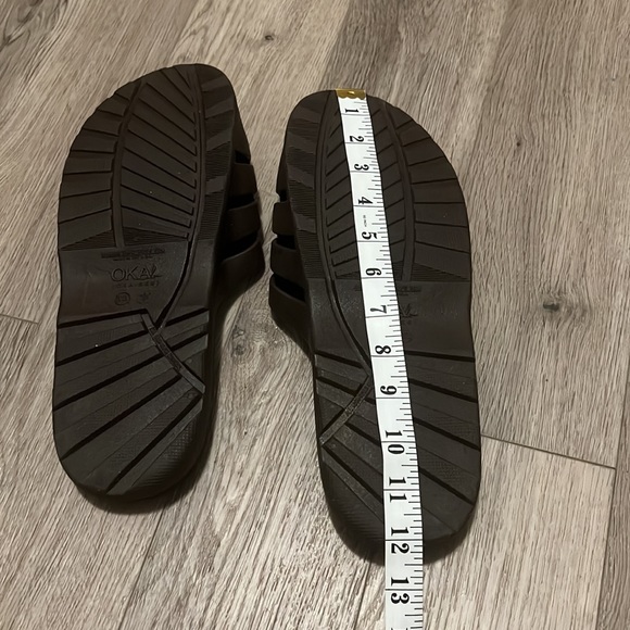 Oka B Unisex Spa Comfort Slip On Sandals Brown Slides - Picture 6 of 12